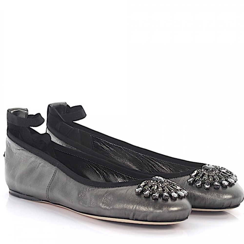 Jimmy Choo classic ballet wrap ballet flats